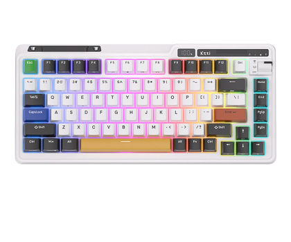 Klawiatura Royal Kludge KZZI K75 pro RGB (Eternity switch) - Czarno-biała KZZI K75pro eternity